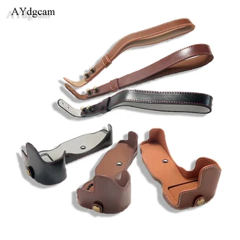 

New Pu Leather Camera Case Bag Half Body For Nikon Z7 Z6 Camera Wrist strap Professional bottom cover