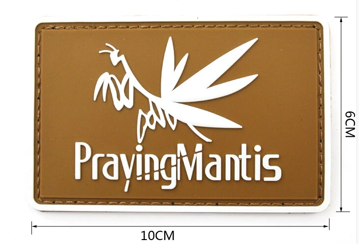 Praying Mantis Badge Tactical PVC Patch Hook Rubber Armband Badge