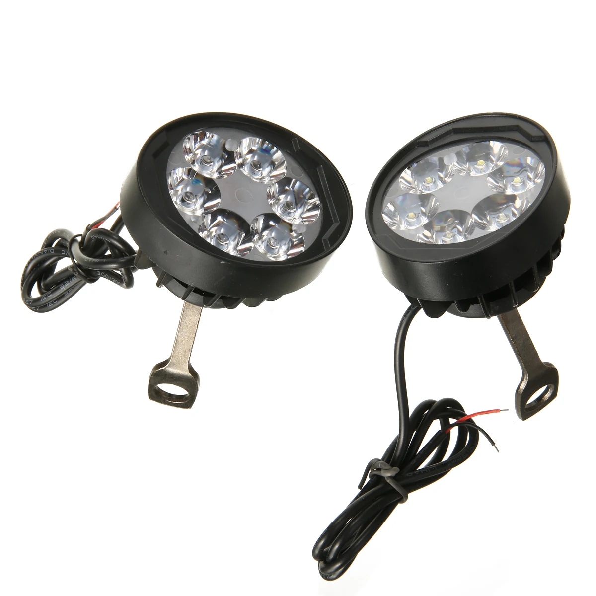 2PCS 24W 6LED Motorcycle Spot Fog Light 300LM Headlight Waterproof Front Head Assist Lamp For Universal ATM Dirt Bike Scooter
