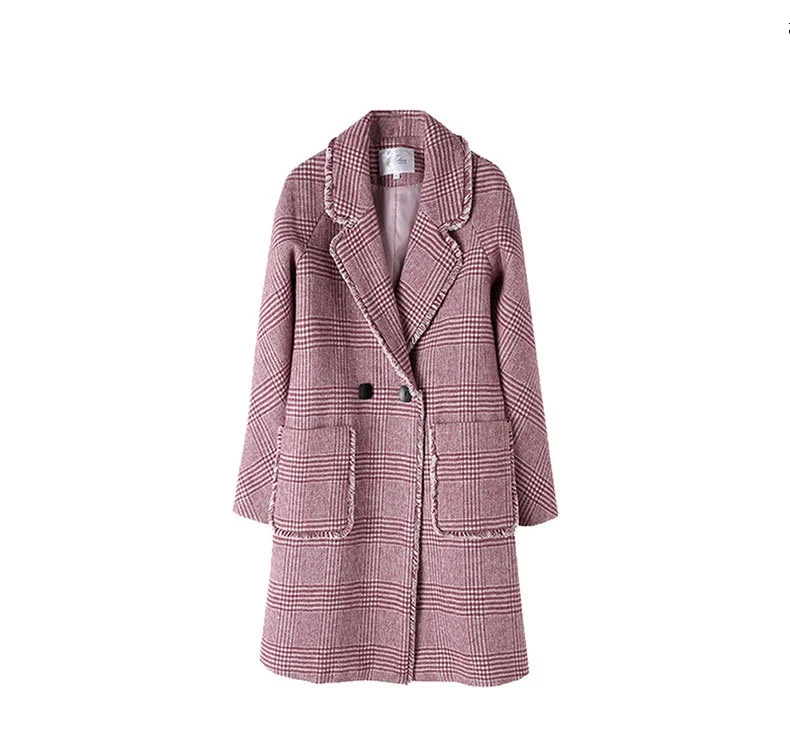 Color Cappotti Le Di Moda Inverno Lunga Per 767 Donne Photo Lana Abbigliamento Cappotto Nuovo Femminile Manica Nappa Adatto Lattice Autunno Del Cachemire 1q7Iq