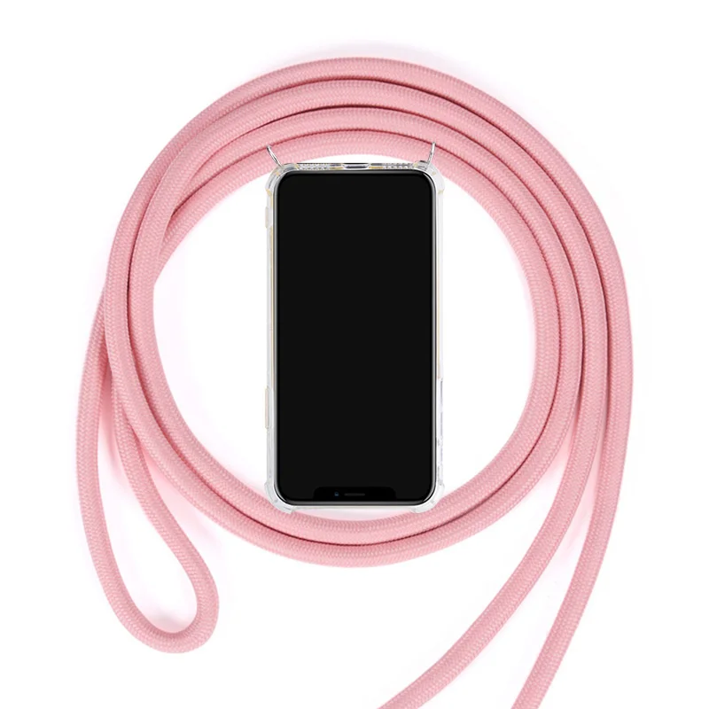 Pink Для samsung Galaxy S10 5g S9 S8 Plus S10E Note 9 10pro Кроссбоди Ремень чехол для телефона с шнурком ожерелье плечевой шейный ремень Чехол - Цвет: Pink