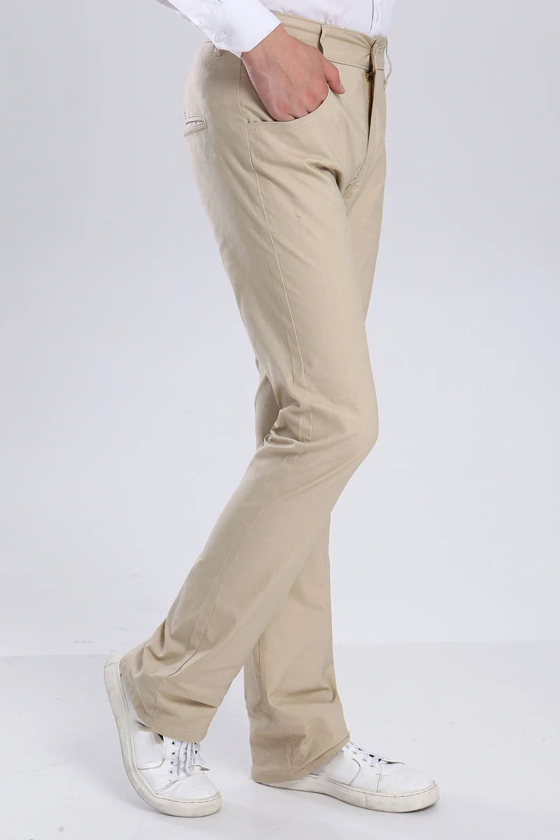 Mens Summer Cotton Linen Flared Male 