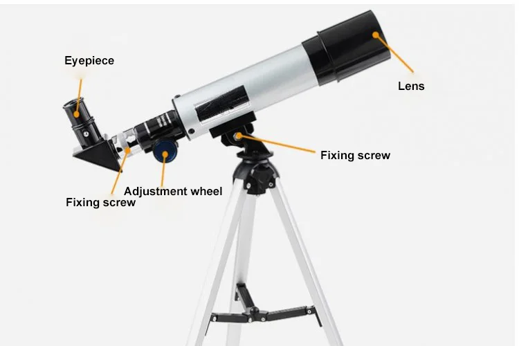 Профессиональный масштабируемый наружный зрительный 50 мм рефрактор Монокуляр космический астрономический телескоп со штативом детский праздничный подарок