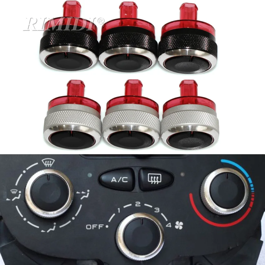 3pcs/set Air Conditioning Heat control Switch button knobs For Peugeot