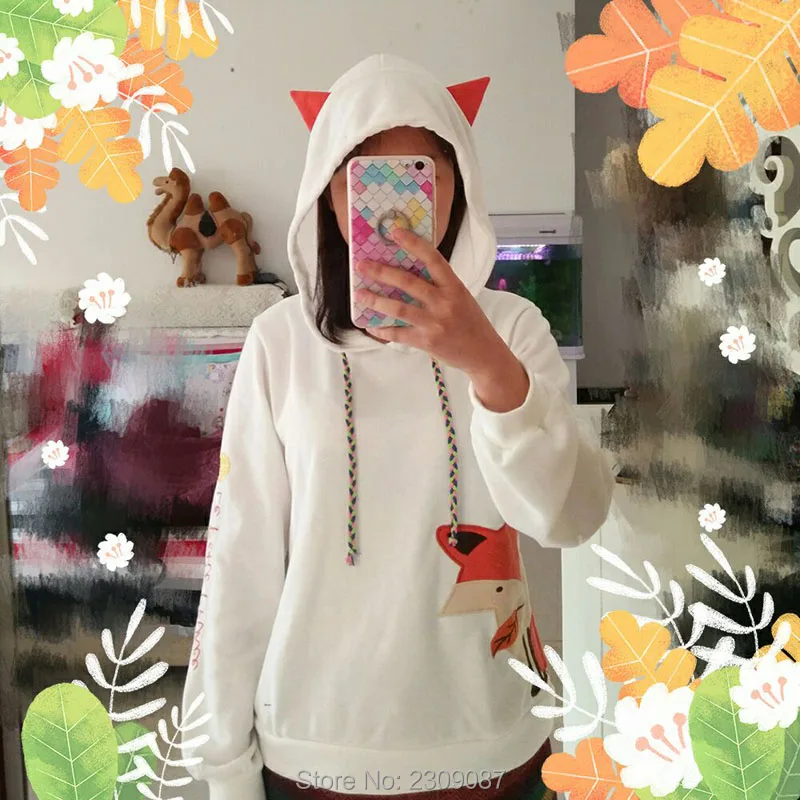 тосы женкие Тол Мулины aii Японскийевушелыйм Толстовки ятный Ст Подропы WXC|hoodies with