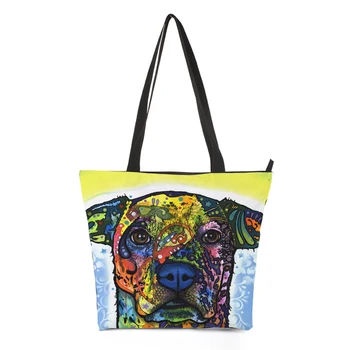 

Customizer Women Bag 3D-Cute doges series Printing bag Shoulder Bag Trapeze bag Handbag Casual shopping bag 44.5cm*35cm