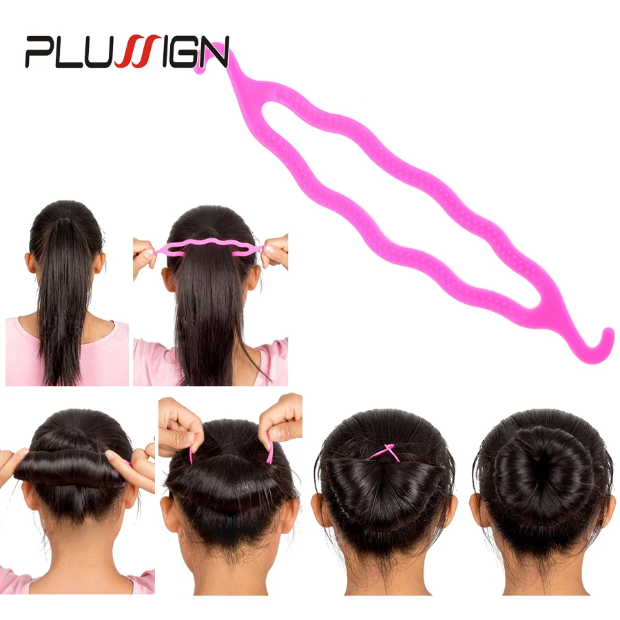 Plussign 4 Pcs/Set Hair Braiding Twist Curler Styling Tools Set Hairpin Holding Hair Braiders Pull Needle Ponytail Diy Tool
