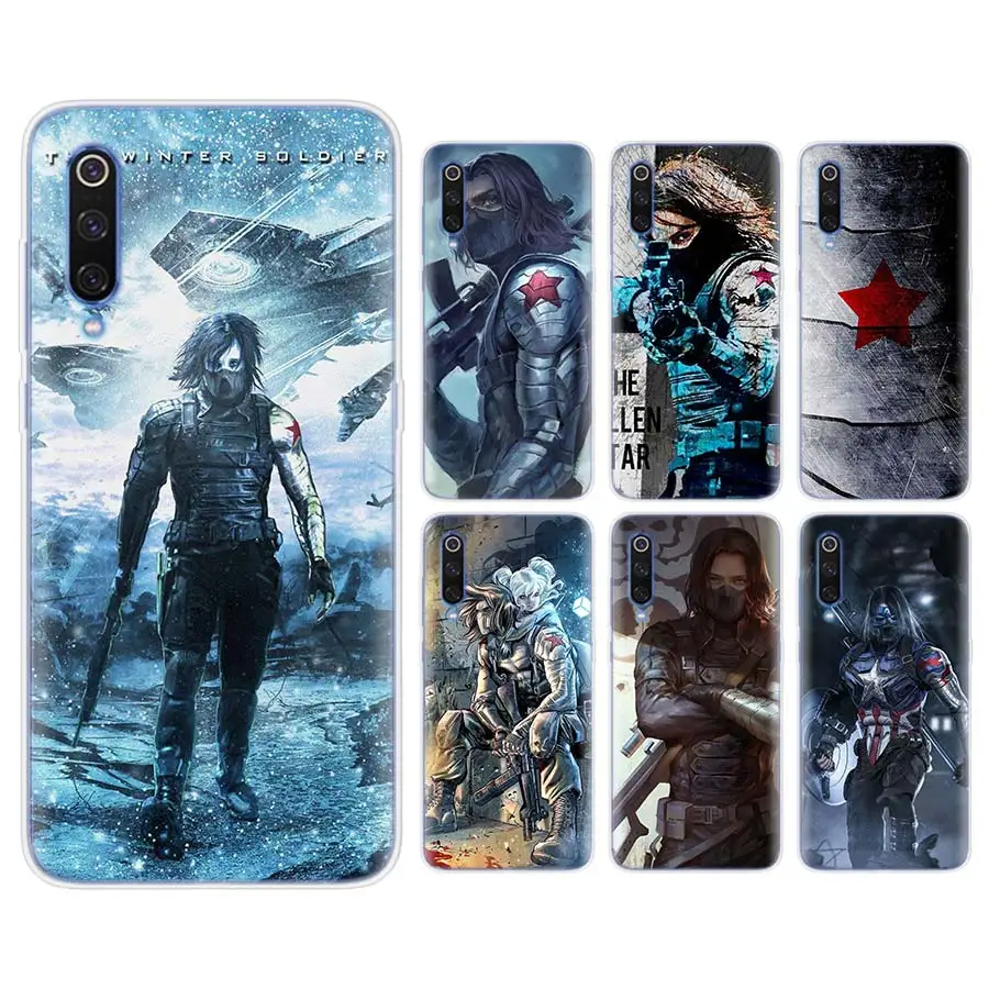 

winter soldier captain america Silicone case for Xiaomi Mi 9 8 A2 Lite Play Mix3 Redmi 6 6A Note 6Pro 7 Pro TPU Soft Phone case