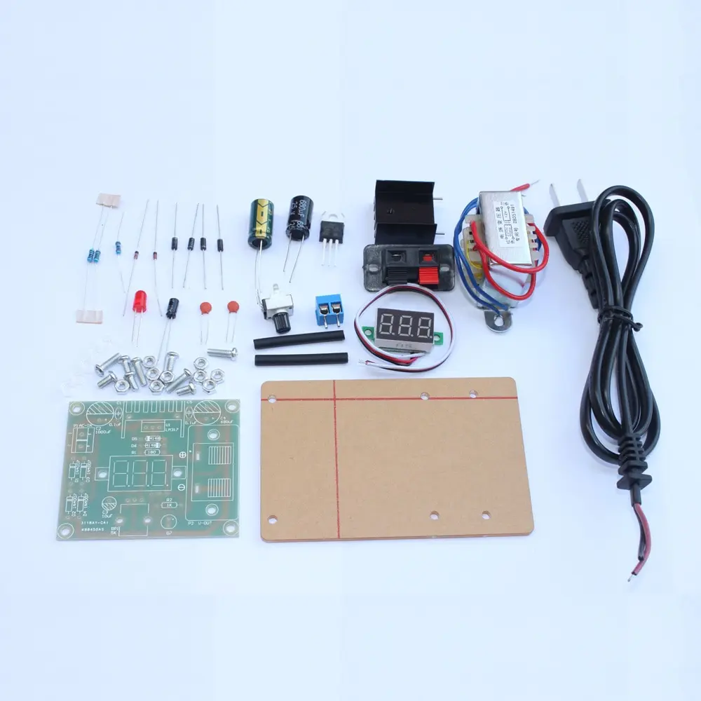 LM317 1,25 V-12 V с плавной регулировкой регулятор напряжения Питание DIY Kit с трансформатором регулируется Питание пресс-форм