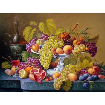 

DIY 5D Full Diamond Painting Cross Stitch Fruit and wine Diamond Embroidery Needlework Patterns Rhinestone kits