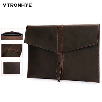 

Retro Envelope Leather Laptop Bag for Macbook Pro 13 15 Retina for Mac book air 11 13 Inch Notebook Case Handbag for Men Women