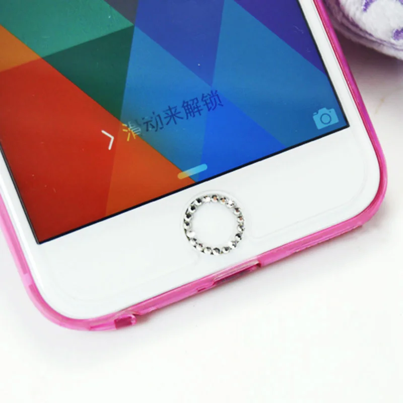 

10pcs/lot ID Touch Bling Home Button Sticker For iPhone 7 plus 6s 8 plus 5s se For iPad Button Sticker