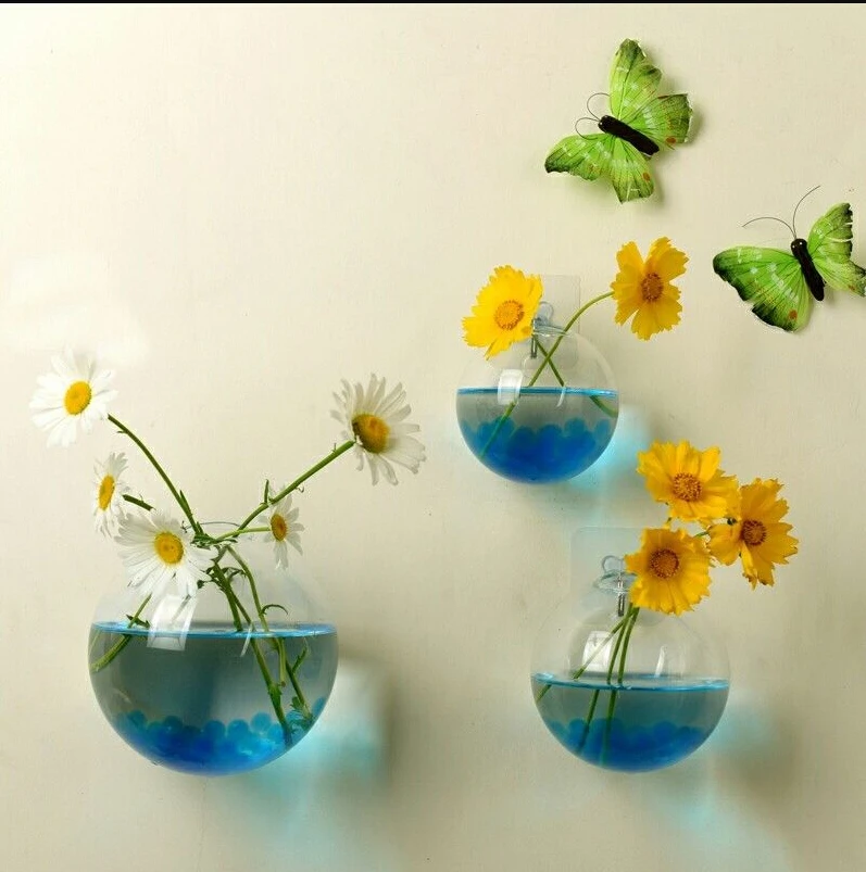 Товары для сада дома подвесная стеклянная ваза-шар цветочные горшки Террариум контейнер украшение дома сада - Цвет: Белый