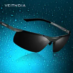 Бренд veithdia дизайнер Alumunum Для Мужчин Поляризованные UV400 зеркало солнцезащитные очки прямоугольные без ободка Для мужчин s солнцезащитные
