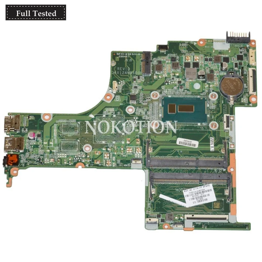 Greatest  NOKOTION 809040-001 809040-501 809040-601 DAX12AMB6D0 For HP Pavilion 15-AB Laptop Motherboard Inte