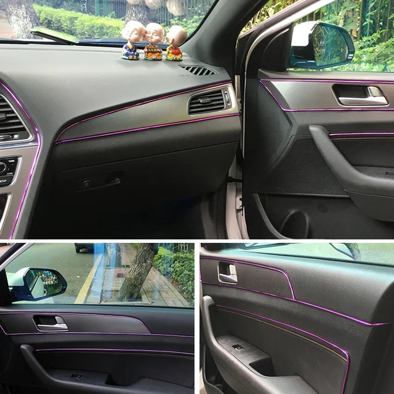 Us 2 28 45 Off 5m Universal Car Interior Trim Strip 5 Colors Optional Unique Metal Reflective Effect Auto Dashboard Door Edge Decoration In Styling