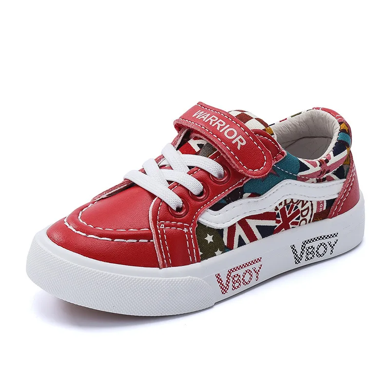 

Huili Spring Kids Shoes For Girls Boys Leather Material Light Soft Sports Children's Sneakers Warrior Kids Shoes Free Shipping