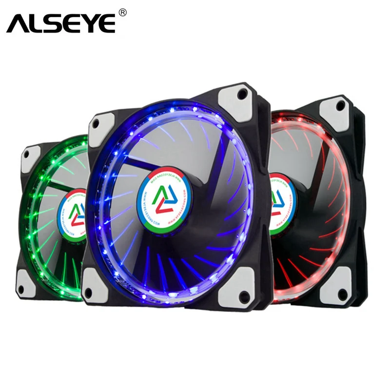 ALSEYE 120 мм RGB вентилятор для компьютера 12 В охлаждения многоцветный светодиодный