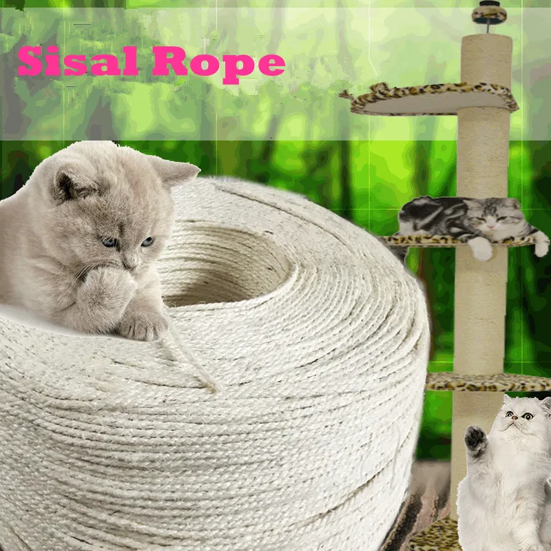 3 meters sisal rope for cat scratching post toys making DIY desk foot