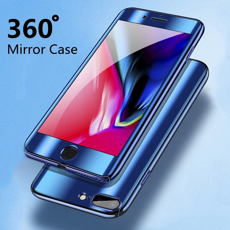 Зеркальный чехол с полной защитой для iphone XS MAX 6 s Plus 360 7 X 10 Apple 8 XR чехол|Бамперы| |