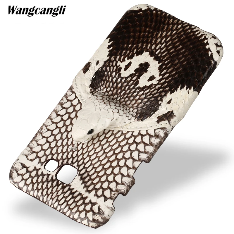 

Brand genuine snake skin phone case For Samsung a7 2017 phone back cover protective case leather phone case For Samsung a8 2018