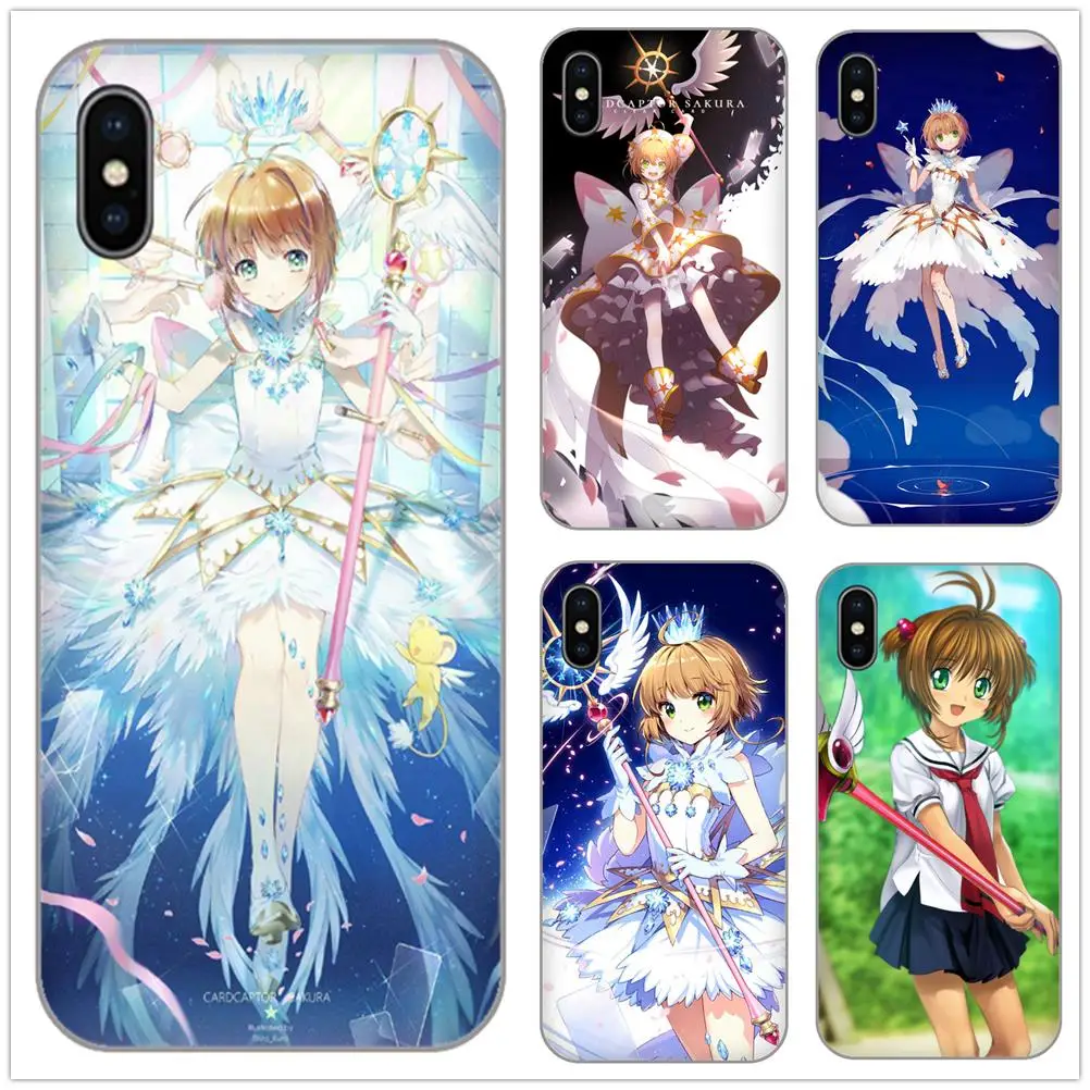 Япония Аниме искатель карт Sakura для Apple iPhone 8 7 плюс 6s 6 X XR XS Max SE 5S 5c 5 4S 4 ТПУ мягкий