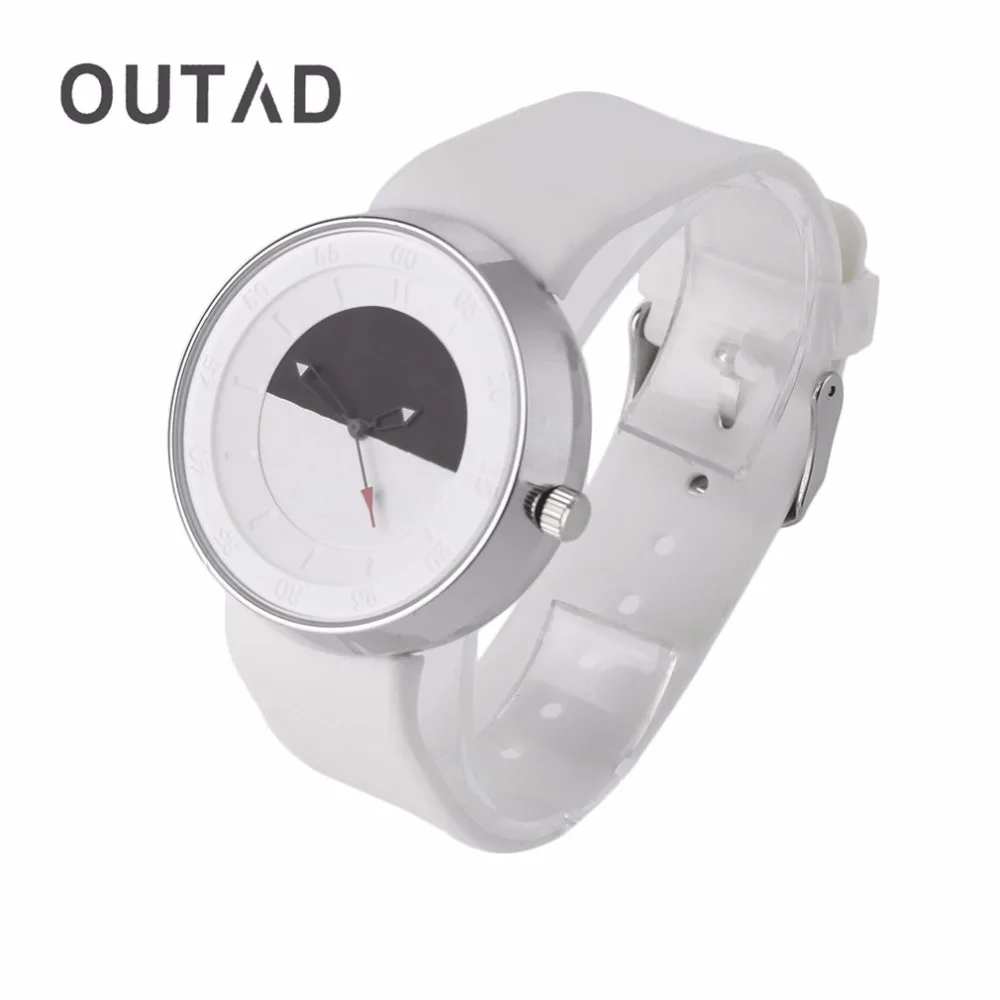 

OUTAD Korean Vintage Men Women Lovers Round Shape Jelly Watch Simple Design Students Quartz Wrist Watches For Student