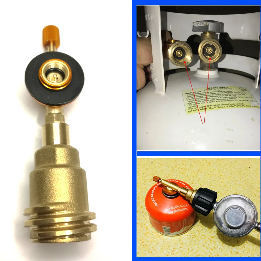 Кемпинг медь газ пропан бачный соединитель клапан-адаптер муфта для американского типа