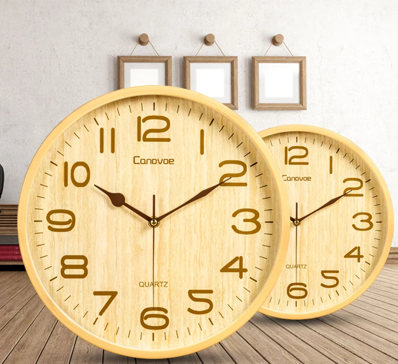 Желтые круглые цифровые настенные часы цифра декоративные часы Современный дизайн искусство настенные часы кухня Reloj De Pared потертый шик 52w335