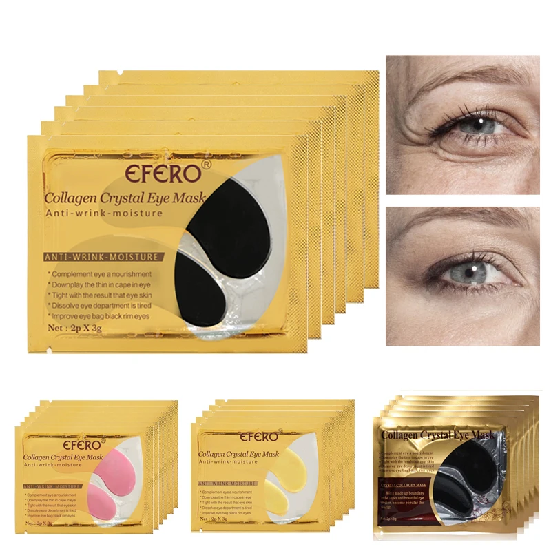 

10pcs=5packs Eye Mask Collagen Crystal Eye Mask Eyelid Patches for Eyes Care Pad Anti-Wrinkle Dark Circles Face Mask Eye Serum