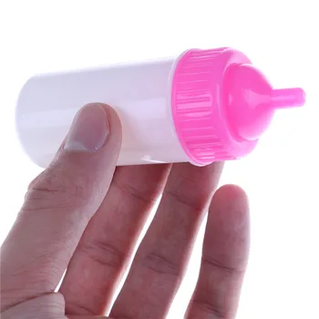 

Toy Bottle Upside Down And Become LessDoll Accessories Play House toys Milk Bottle Magic Pink And White Colors