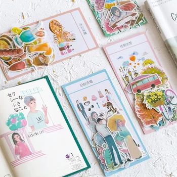 

60 Pcs/pack Cartoon Time Flies Young Series Decorative Stationery Stickers Scrapbooking DIY Diary Album Stick Label