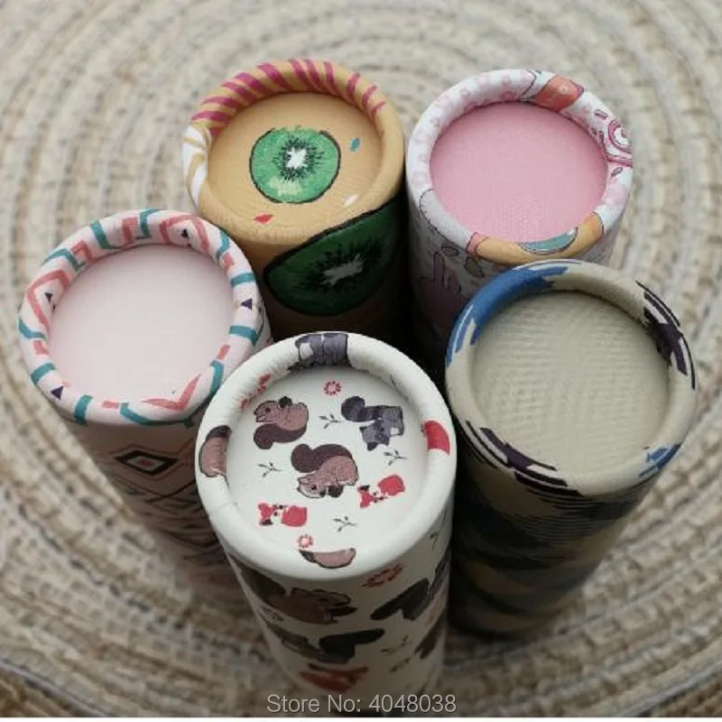 12.1mm Empty Makeup Lipstick Tube Kraft Papery Refillable Tube Lip Balm Container Round Cosmetic Lip Stick Tube  (1)