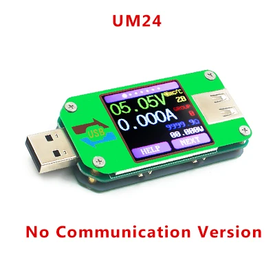 UM24 UM24C для приложения USB 2,0 ЖК-дисплей Вольтметр Амперметр батарея зарядное напряжение измеритель тока тестер сопротивления кабеля - Цвет: UM24