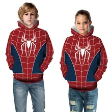 Spiderman Costume Teenagers Kids Casual Tops 3D Printed Modis Cosplay Sweat Girl Boys Sweatshirt Moleton Infantil Menina Moletom