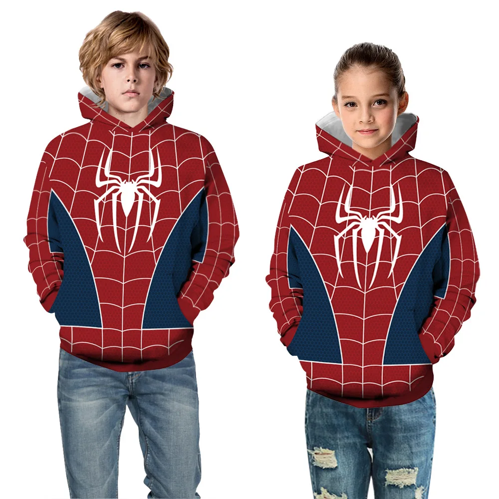 

Spiderman Costume Teenagers Kids Casual Tops 3D Printed Modis Cosplay Sweat Girl Boys Sweatshirt Moleton Infantil Menina Moletom