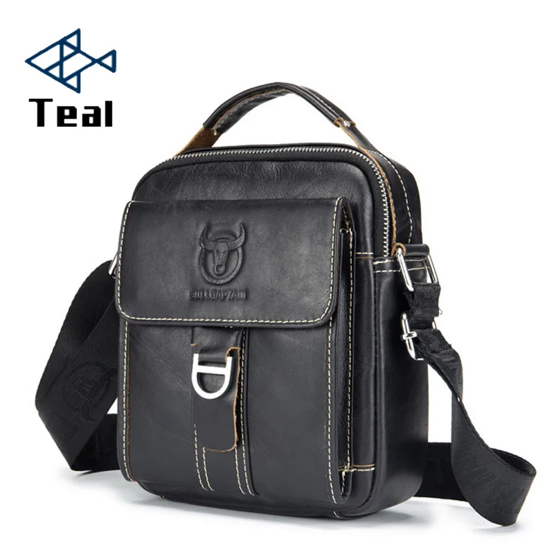 

2019 Genuine Leather Men's Crossbody Shoulder Bags Small Men Messenger Bag Vintage Brand Design Handbag High Quality