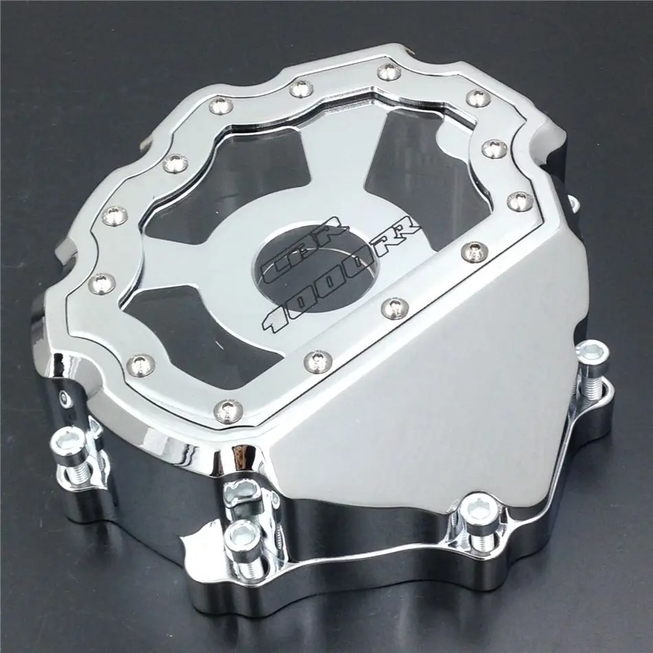 Motorcycle Billet Aluminum Left Engine Stator Cover For Honda CBR1000RR 2008 2011 Chrome see