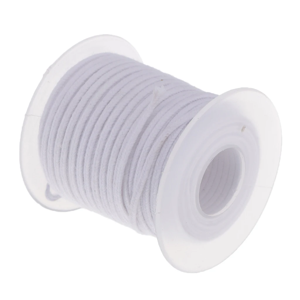 MagiDeal 1 Spool of 30 Meters / 98 Feet Cotton Braided Candle Wick for Candle Making DIY Candle Craft White