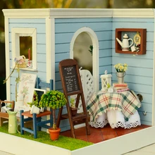 Милая комната DIY Кукольный дом Миниатюрный 3D Деревянный кукольный домик с мебели ручной работы игрушка для детей подарок Мэри Сладкая выпечка Z002# E