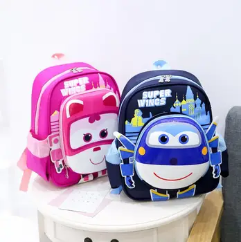 

New Fashion Cartoon Super Wings Cute Kid School bags 3D Style Children Backpacks Kindergarten girls boys baby backpack