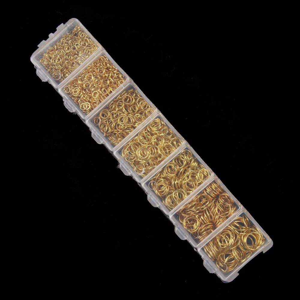 1450pcs/lot Multi Color Mix Size Open Jump Rings Silver Gold Plated Link Loop DIY Jewelry Findings Connector Creative DIY F2973 Jewelry Findings