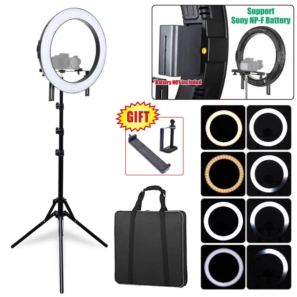 Fotoconic DVR 512DVC 20'' Dimmable LED Ring Light + Battery + USB