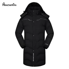 Зима Для мужчин длинные Стиль теплый мужской пальто хлопка Толстая куртка с капюшоном Длинные зимняя верхняя одежда хлопковое пальто d170