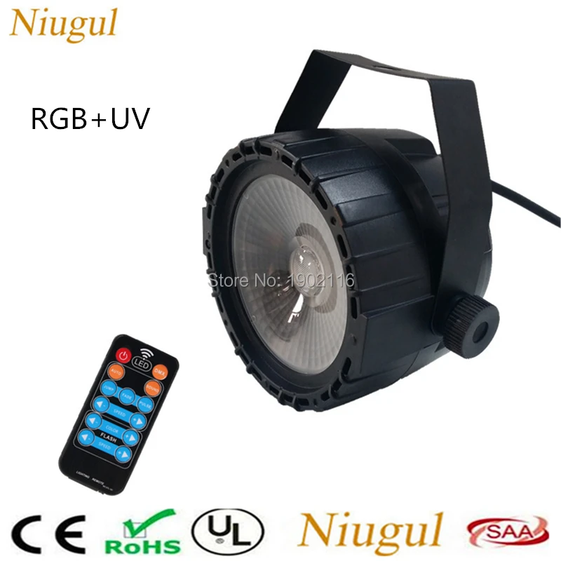 

30W RGB UV COB LED Par Light/ Wireless Remote Control LED Stage Bright Light Lamp /DJ Lighting /DMX Strobe Lights For Party Bars