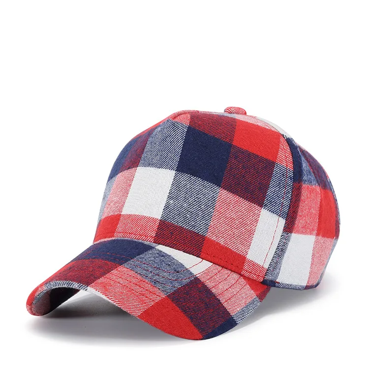

Autumn Winter Baseball Cap Plaid for Men Women Big Head Circumference Hat 2 Choose