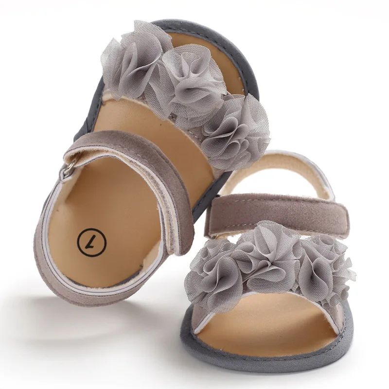 Женская детская обувь для новорожденных из искусственной кожи; летняя Нескользящая детская прогулочная обувь на мягкой подошве с