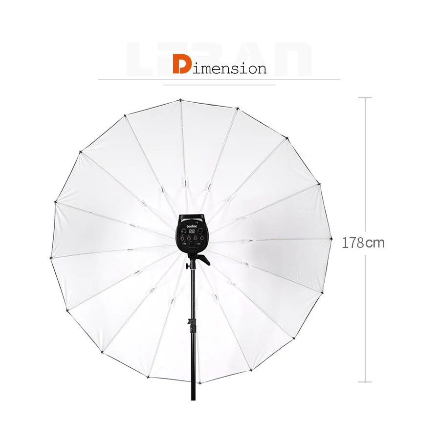 GODOX Studio Photogrphy 7" 178 см белый черный светоотражающий светильник ing светильник зонтик