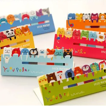 

8pcs/lot Korea stationery mini note paper Cartoon small animal n times stickers memo pad Office & School Supplies G065