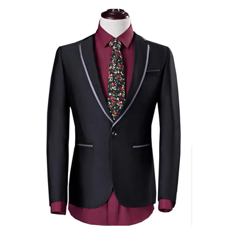 Customized European and American fashion men's West Slim body color